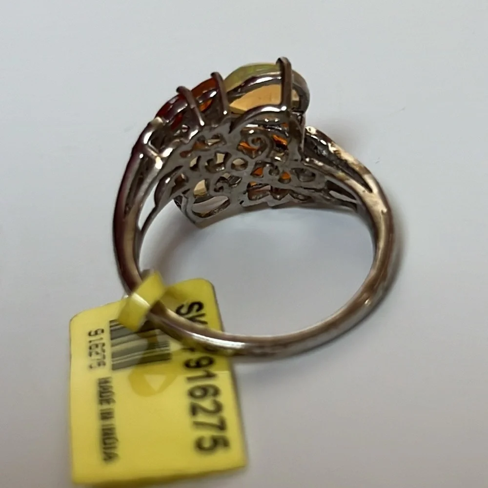 Sterling silver opal ring - Picture 5 of 9